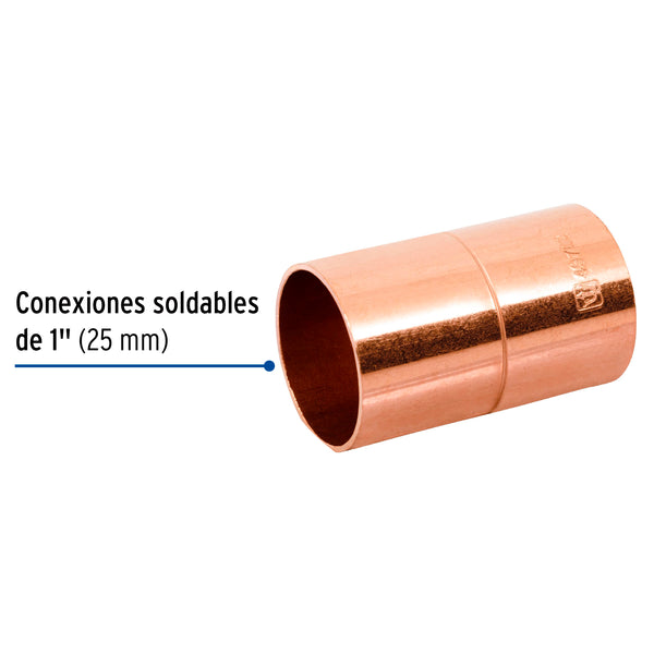 Cople Cobre 1" (25 mm) Copperflow