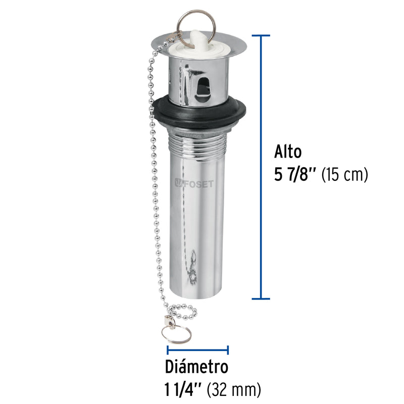 Contra para Lavabo con Tapon y Cadena Foset