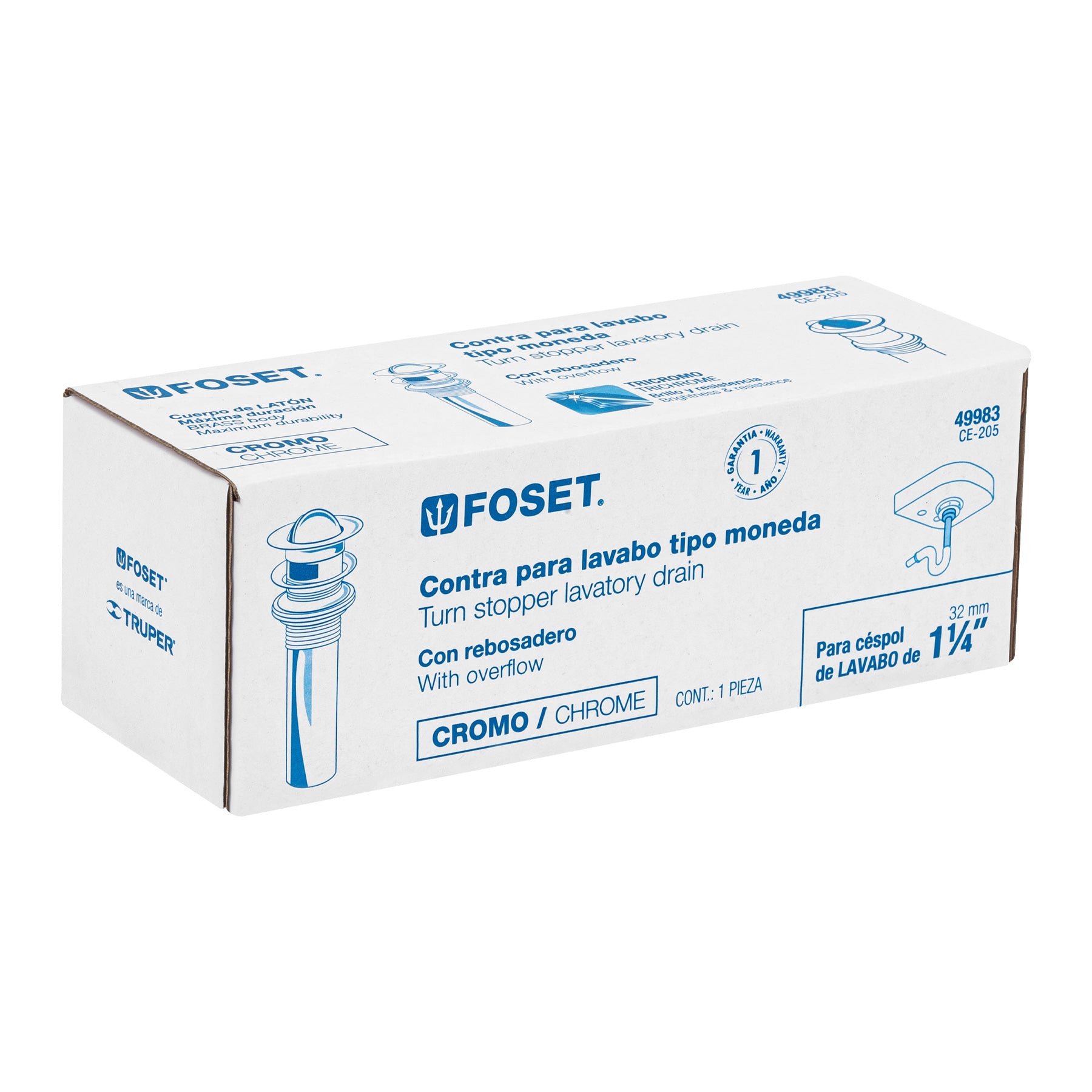 Contra para Lavabo Tipo Moneda Foset