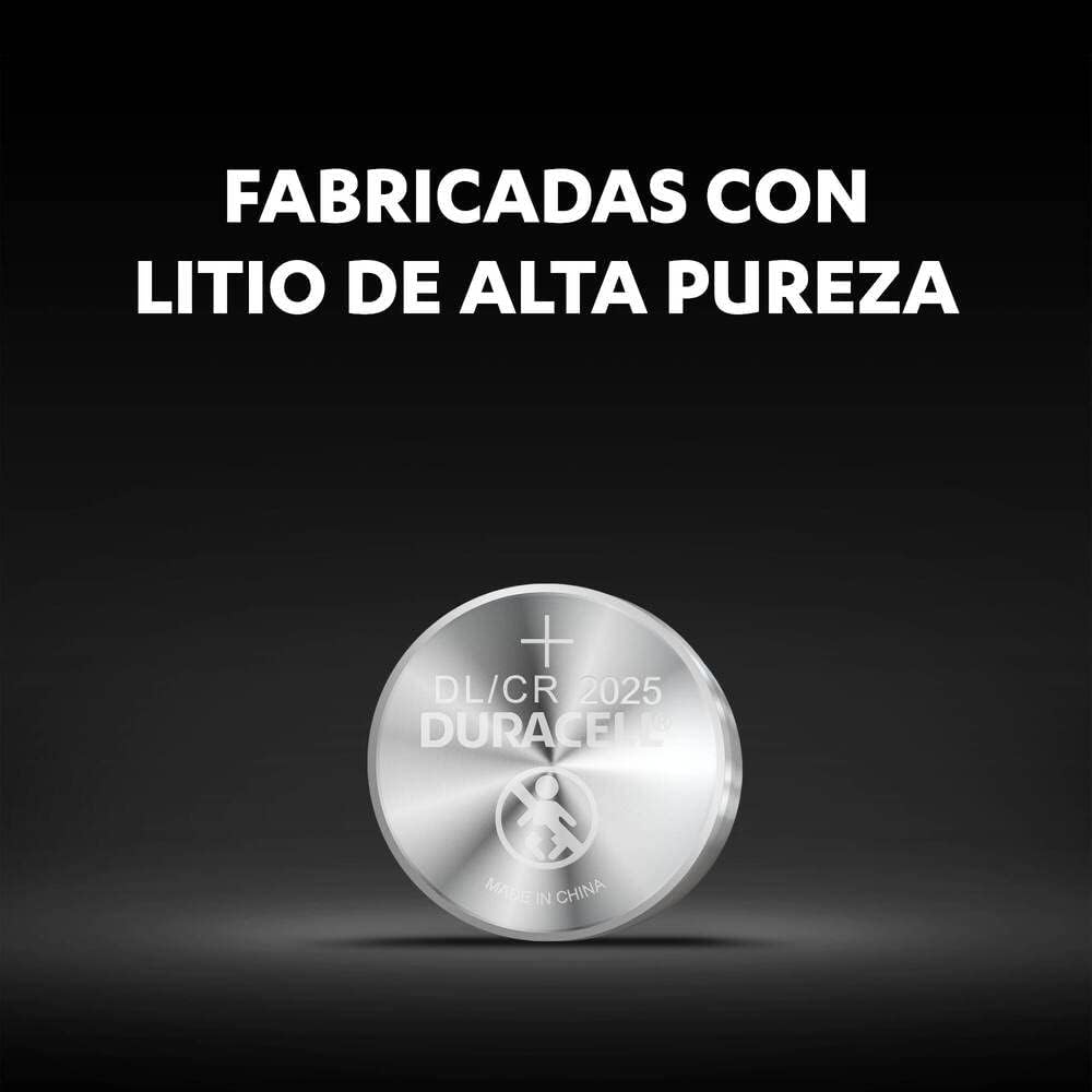 Pila de Litio Tipo Moneda 2025 con 2 Piezas Duracell