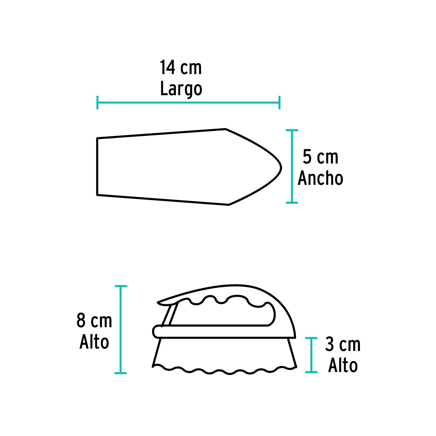 Cepillo de Plastico Tipo Plancha con Mango Klintek