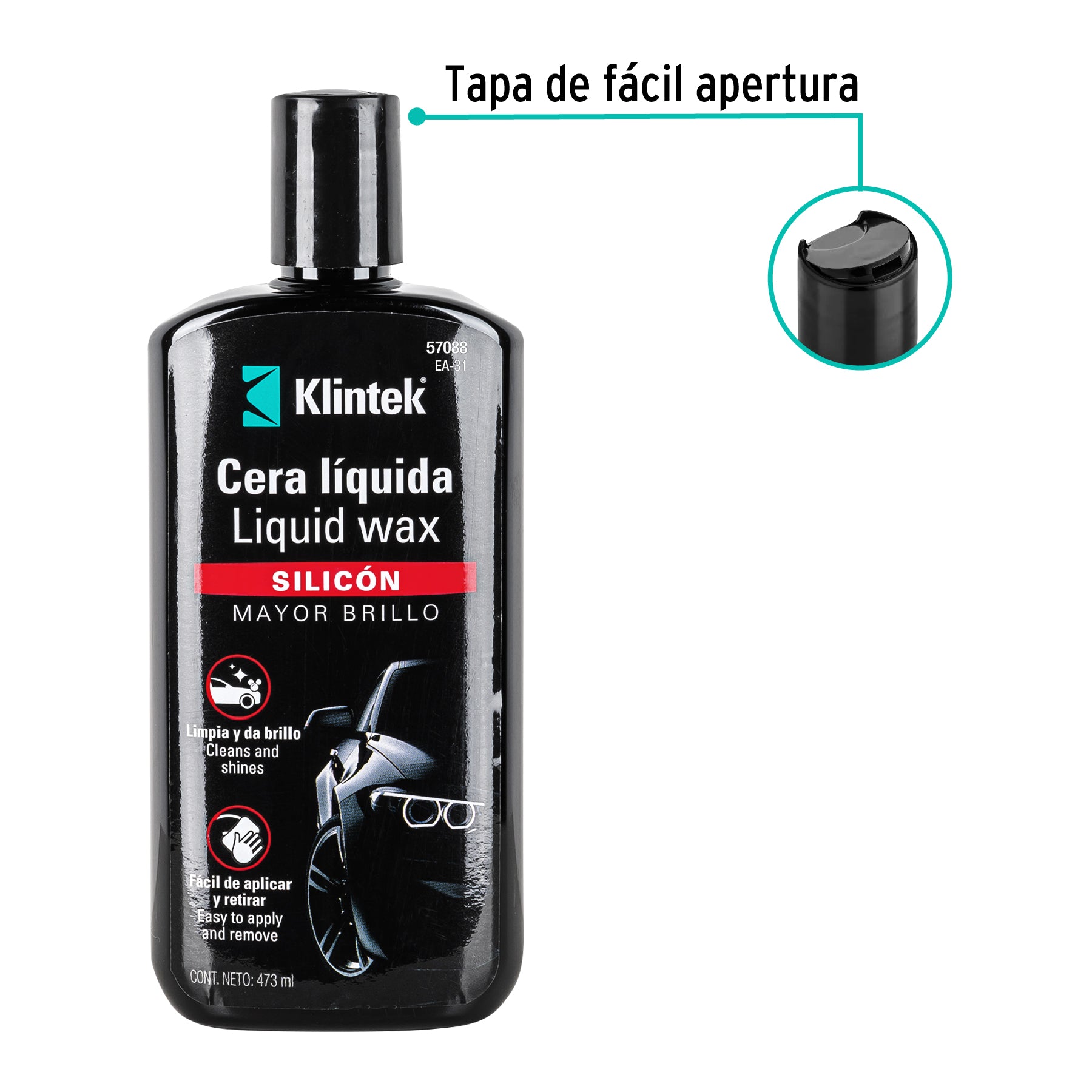 Cera Liquida con Silicon 473 ml Klintek