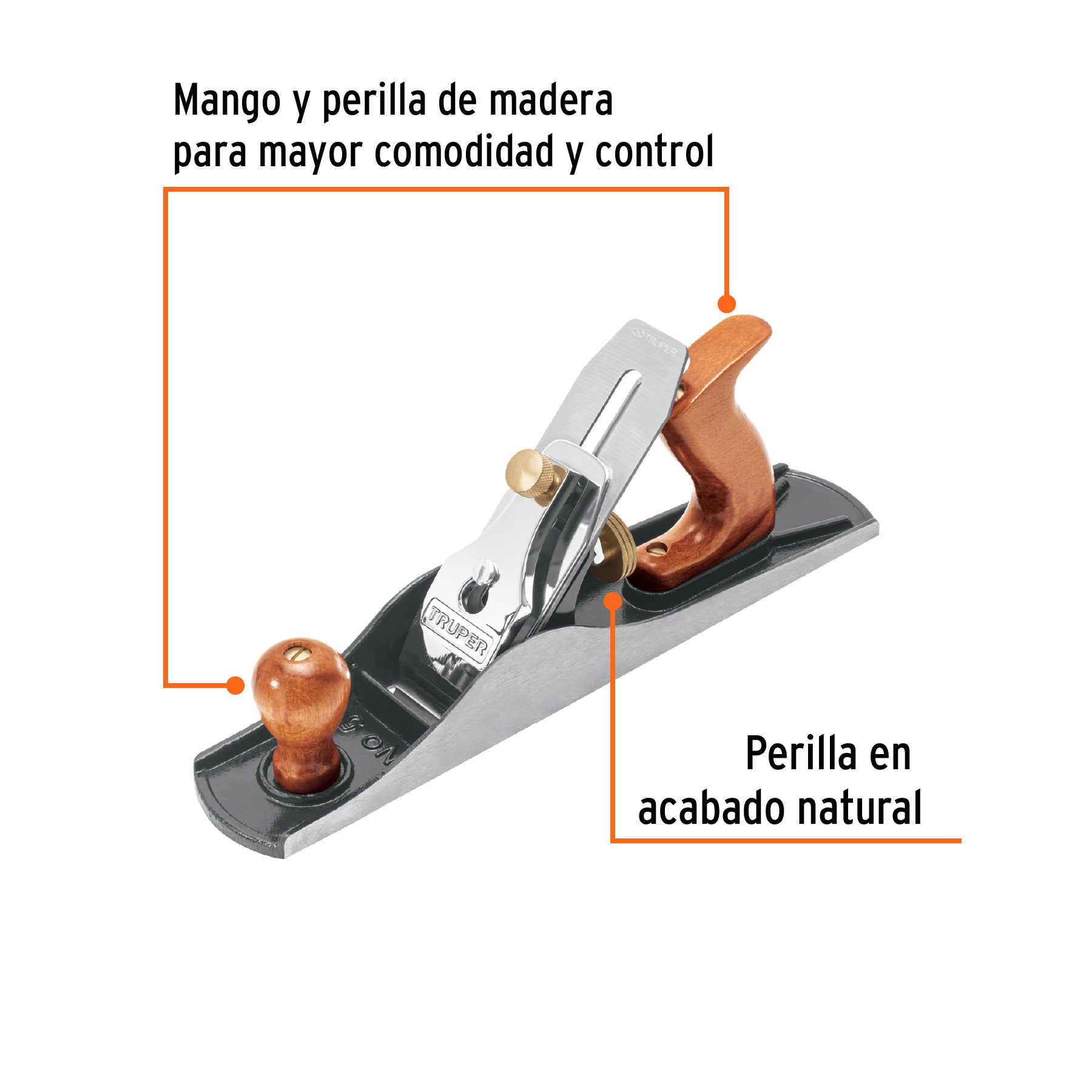 Cepillo para Carpintero Base Estriada Truper # 5