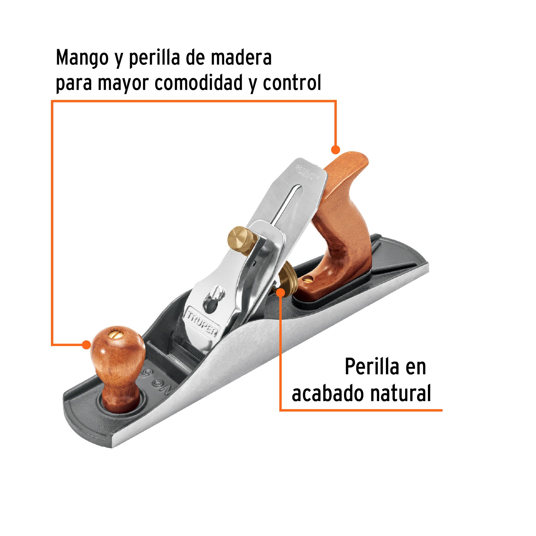 Cepillo para Carpintero Base Lisa Truper # 5