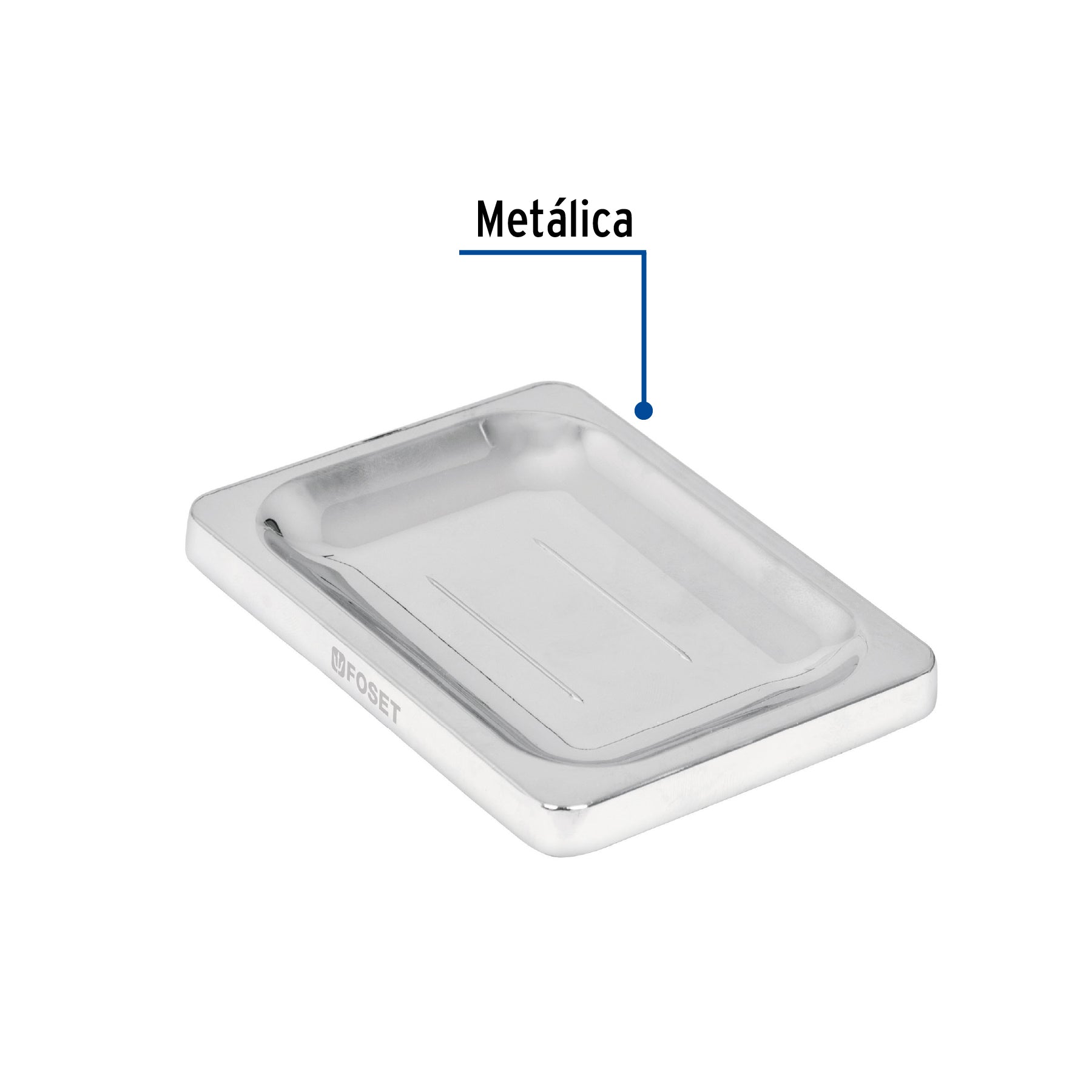 Jabonera Metalica Cromo Foset BASIC