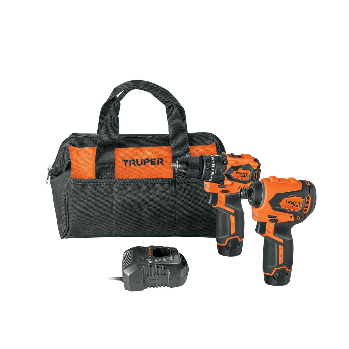 Combo Rotomartillo y Destornillador de Impacto Inalambrico 12 Volts 3/8" TRUPER PRO