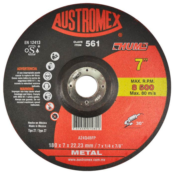 Disco de Desbaste Metal 7" HUM 561 Austromex