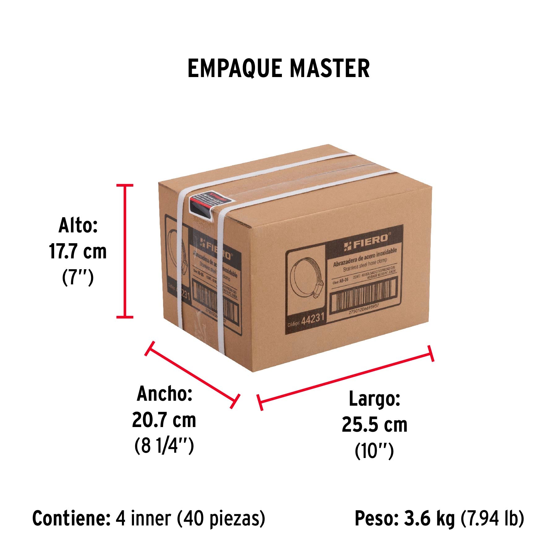 Abrazadera Sin Fin No   06 Bolsa 10 Piezas Fiero