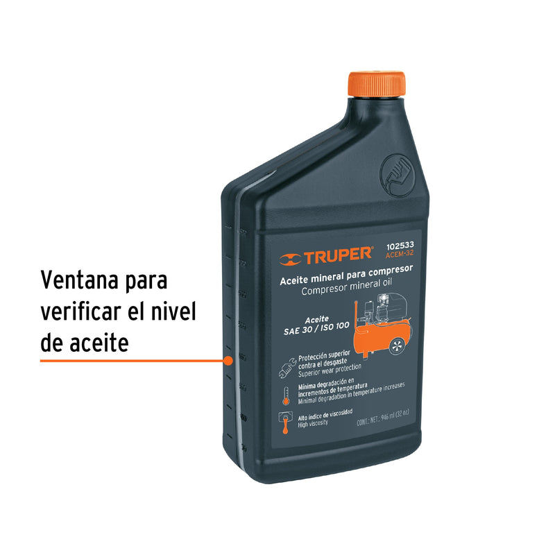 Aceite Mineral para Compresor 946 ml Truper
