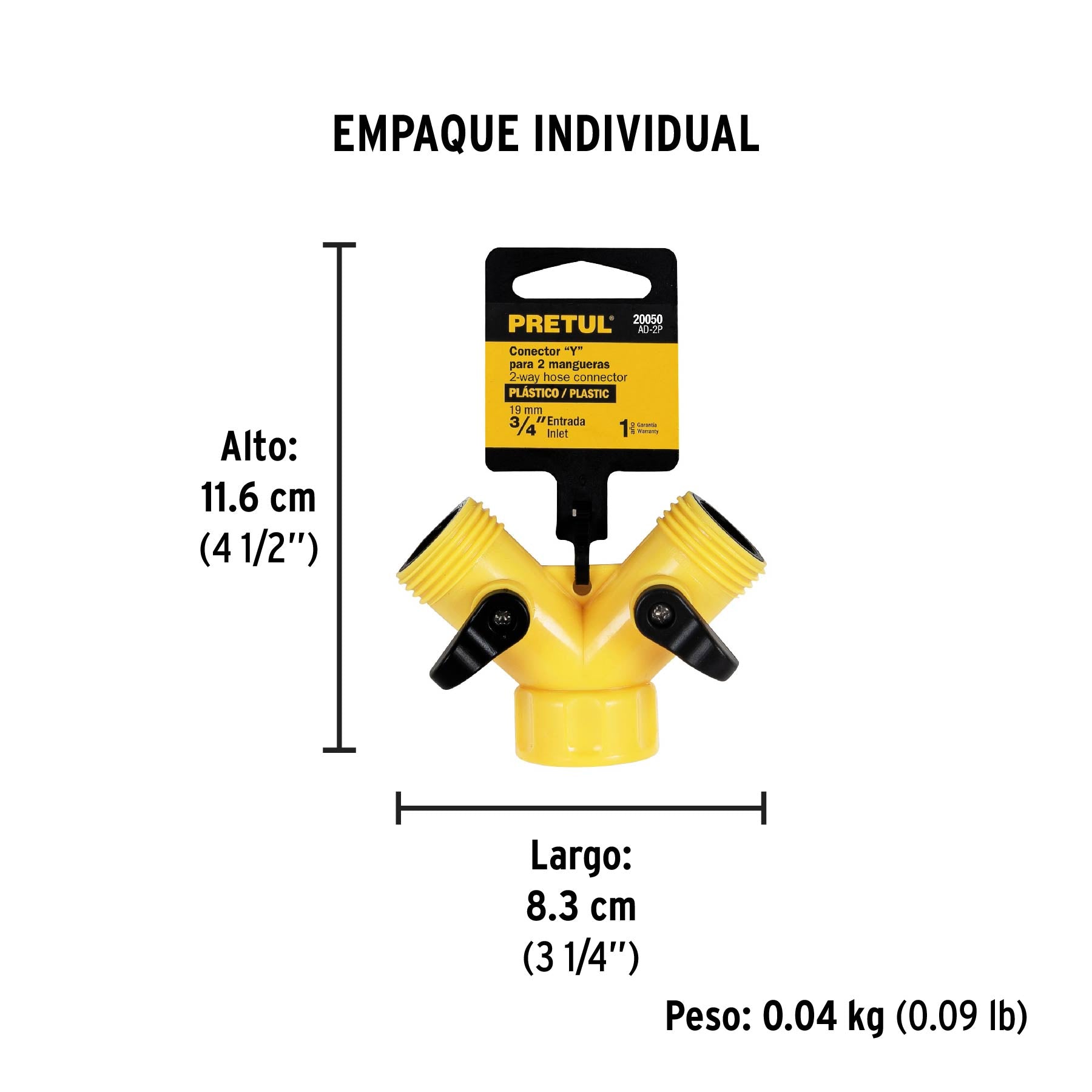 Conector en "Y" de Plastico Pretul