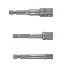 Juego de 3 Adaptadores para Dados de 1/4", 3/8" y 1/2" Truper