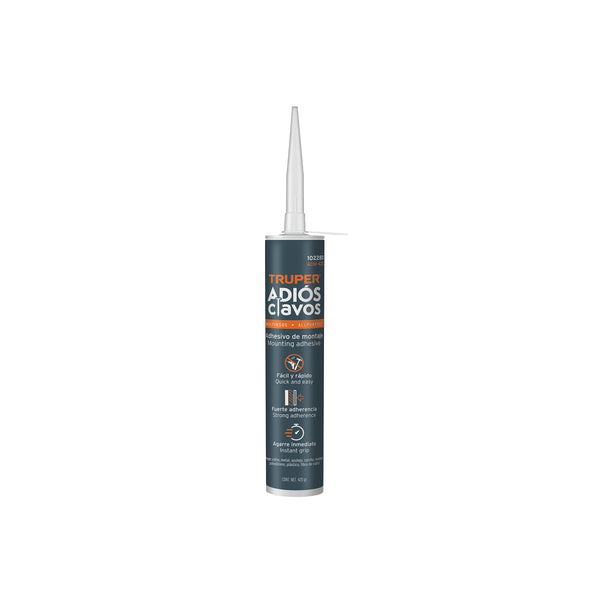 Adhesivo de Montaje Adios Clavos Blanco Cartucho 420 gms Truper