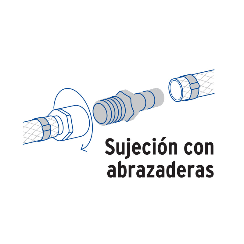 Conector Exterior Espiga para Manguera de Bronce 3/4" (19 mm)