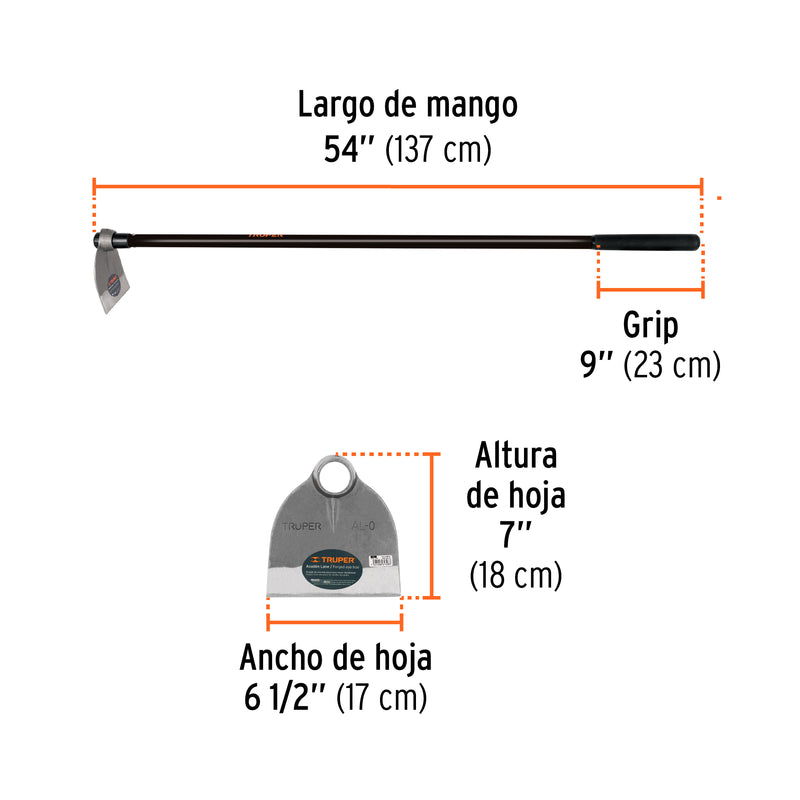 Azadon Lane con Mango 54" Truper No 0