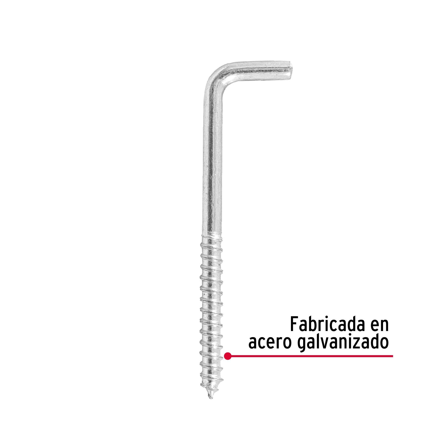 Alcayata Roscada 22 X 100 Fiero Bolsa 144 Piezas