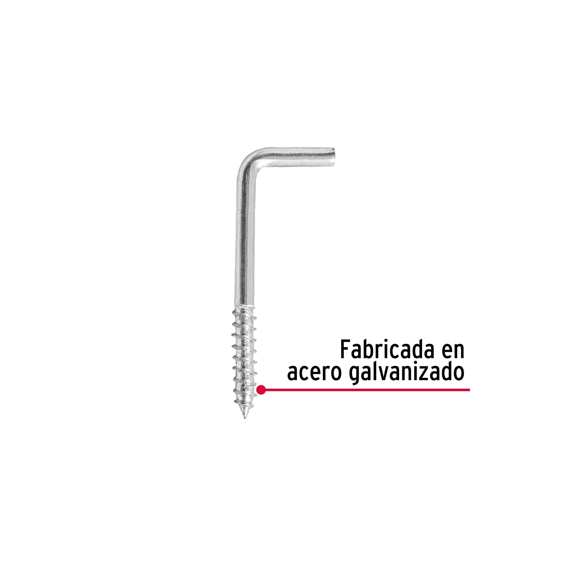 Alcayata Roscada 18 X 50 Fiero Bolsa 144 Piezas
