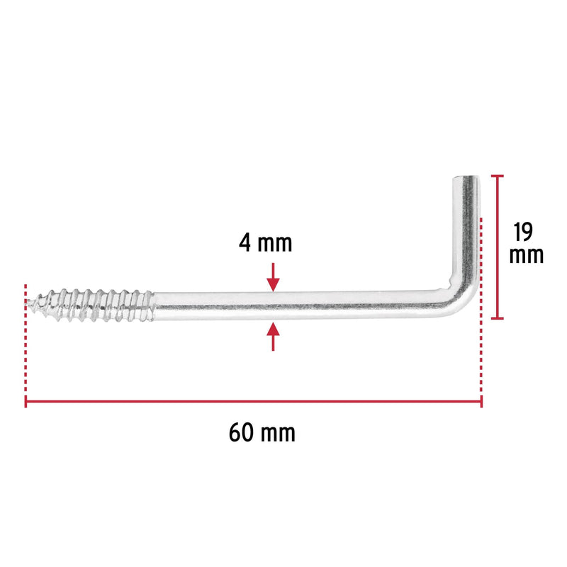 Alcayatas Roscadas 21 X 80 Fiero