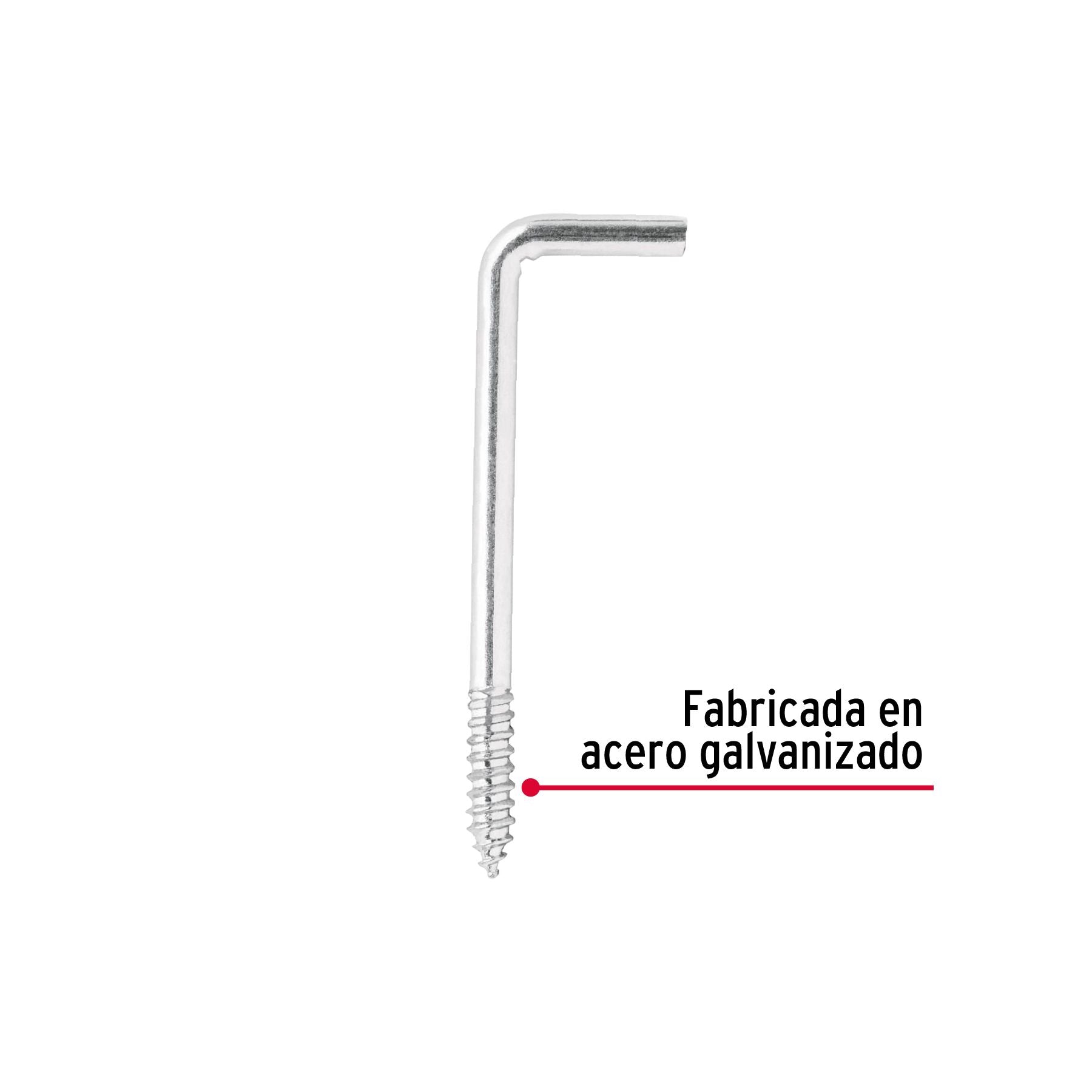 Alcayata Roscada 21 X 80 Fiero Bolsa 144 Piezas