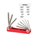 Juego de 9 Llaves Allen Tipo Navaja STD Truper