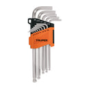 Juego de 13 Llaves Allen Largas Punta de Bola STD Truper