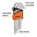 Juego de 13 Llaves Allen Largas Punta de Bola STD Truper