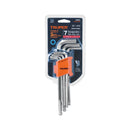 Juego de 7 Llaves Allen Largas Punta de Bola STD Truper