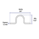 Abrazadera Omega 1"1/2 (38 mm) Volteck por Pieza