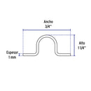 Abrazadera Omega 1"1/4 (32 mm) Volteck por Pieza
