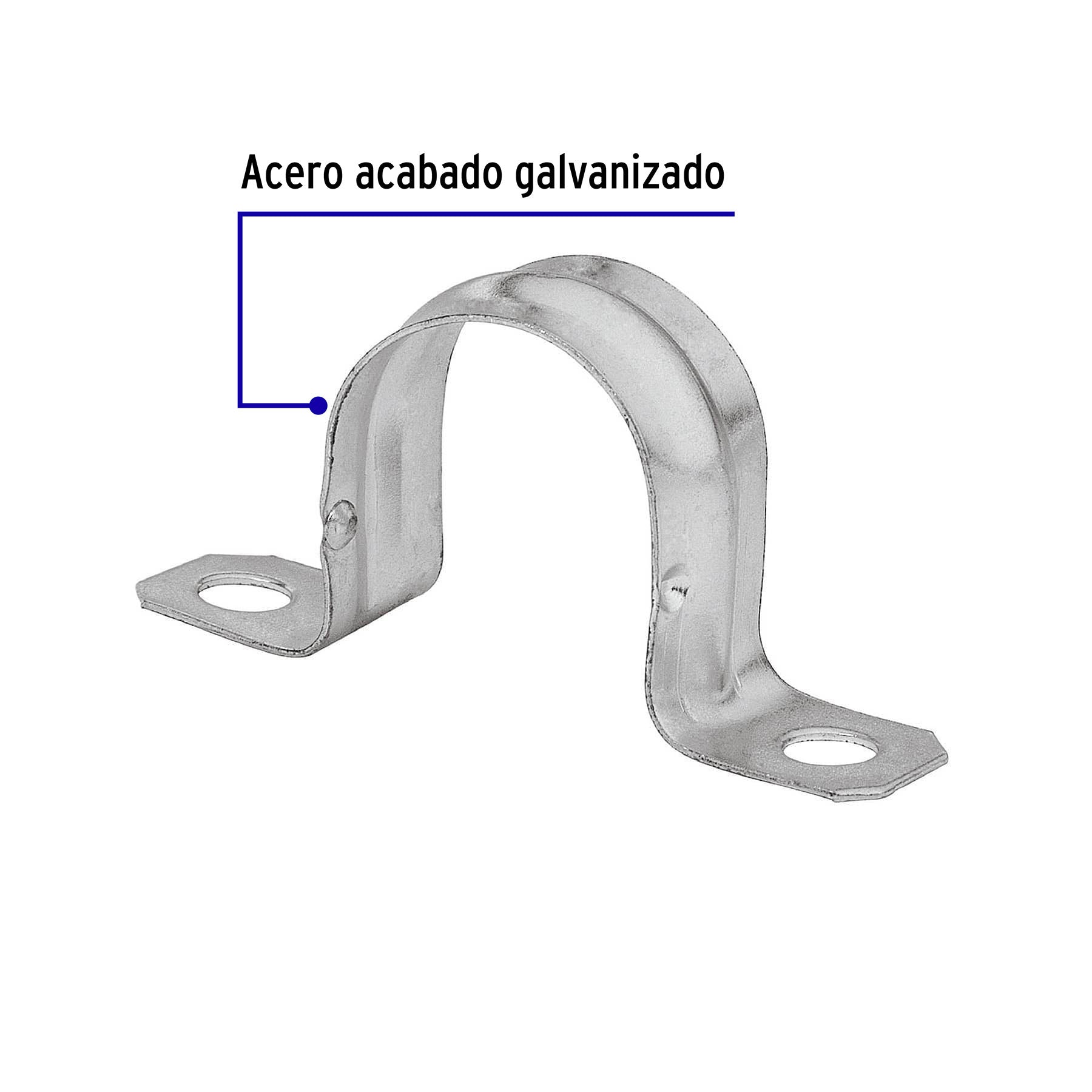 Abrazadera Omega 1" (25 mm) Volteck por Pieza