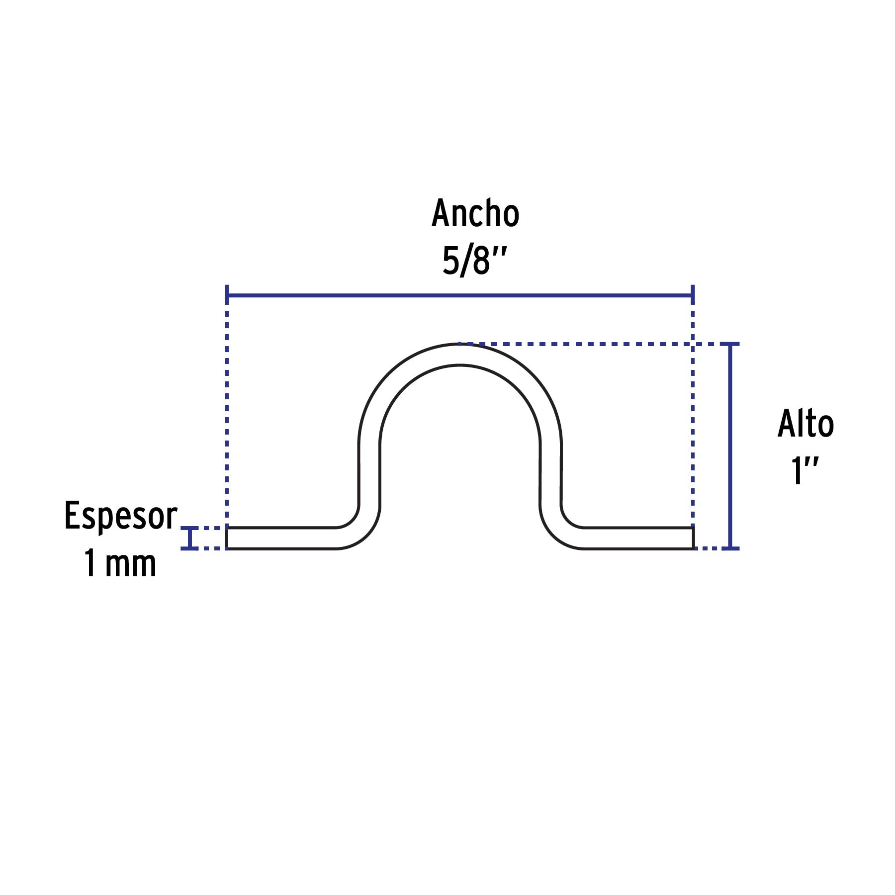 Abrazadera Omega 1" (25 mm) Volteck por Pieza