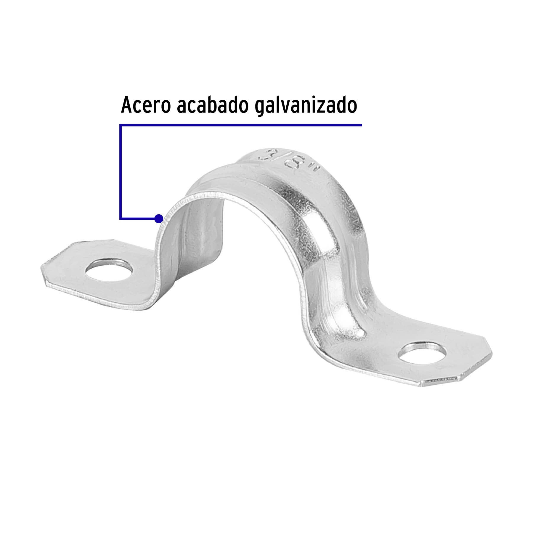 Abrazadera Omega 3/8" (10 mm) Volteck por Pieza