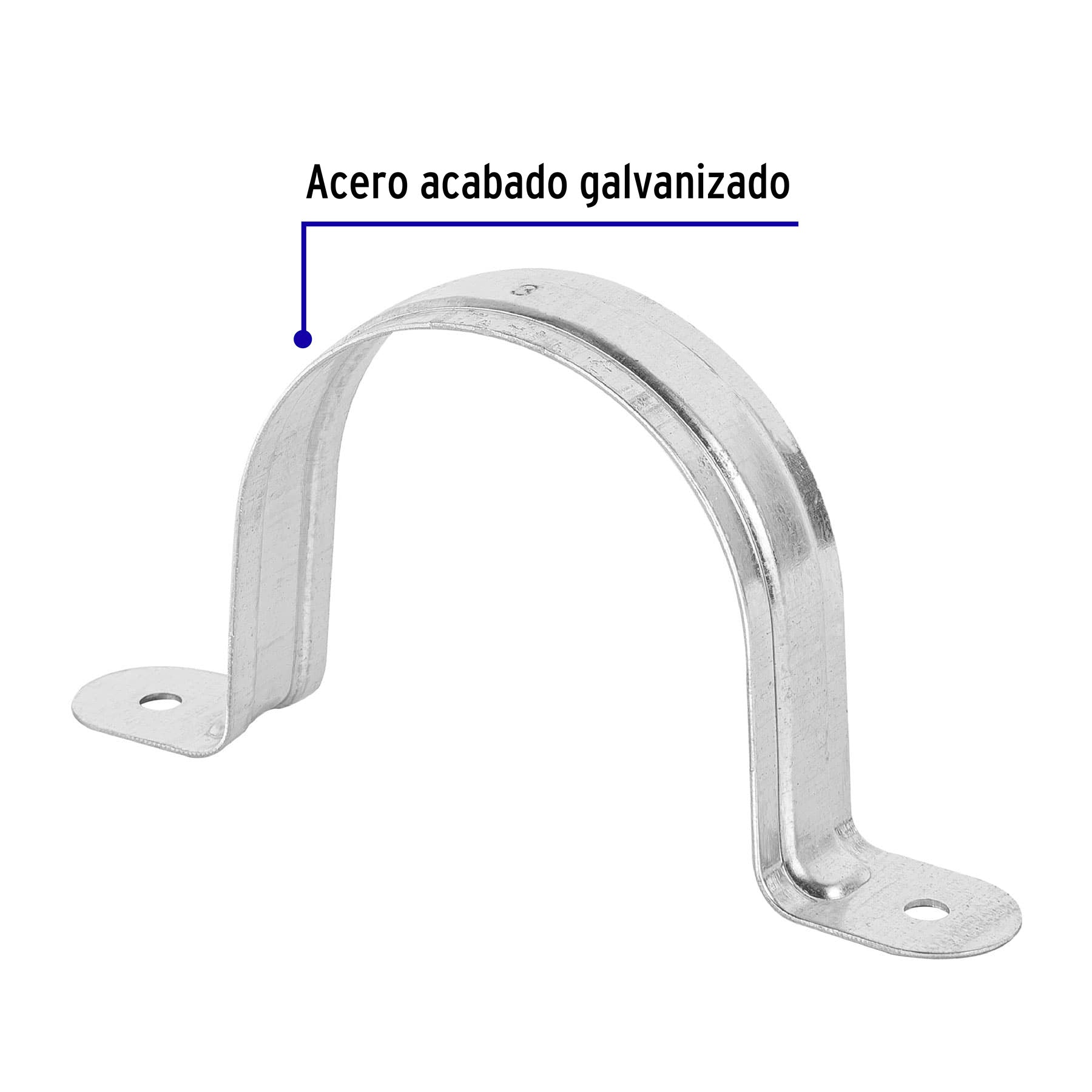 Abrazadera Omega 3" (75 mm) Volteck Bolsa con 5 Piezas