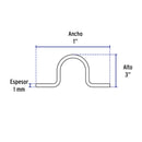 Abrazadera Omega 3" (75 mm) Volteck por Pieza