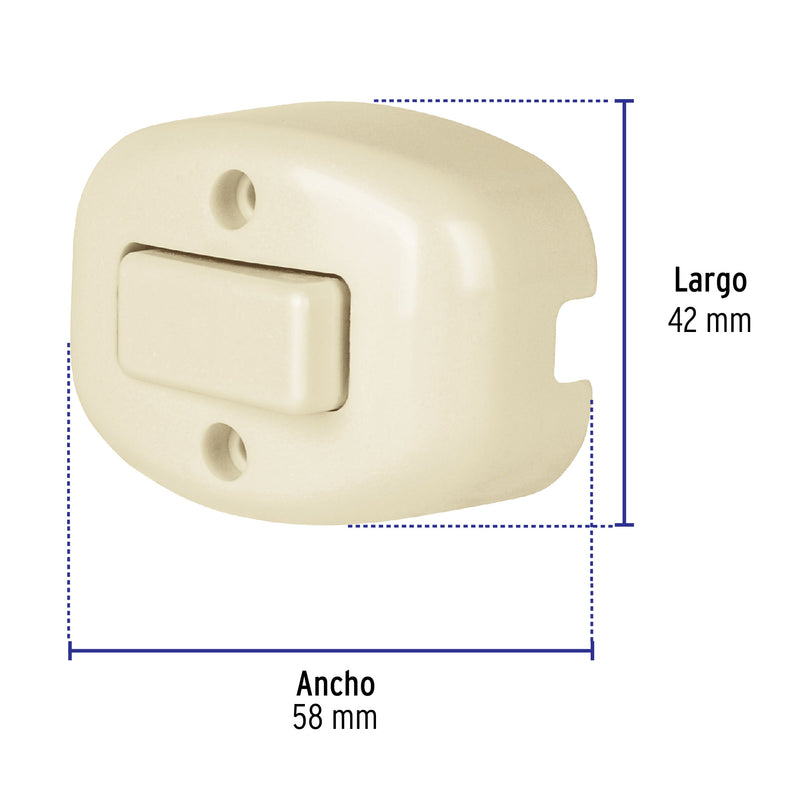 Interruptor de Sobreponer Sencillo Volteck