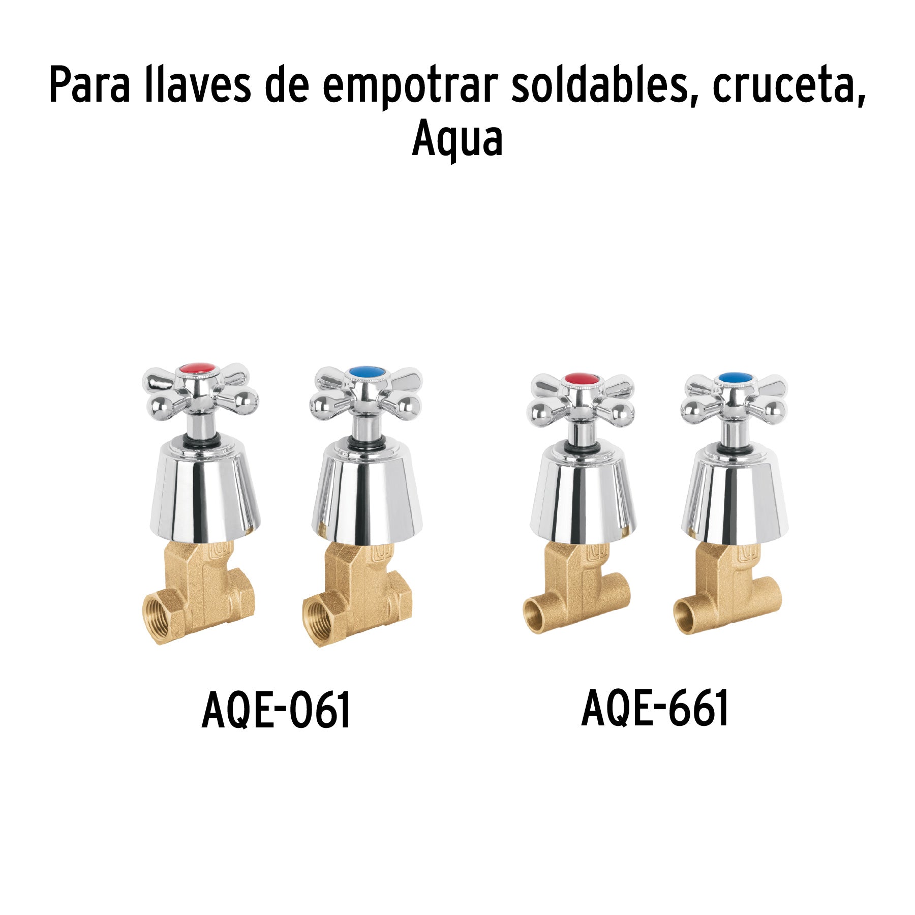 Juego de 2 Manerales Grandes Cruceta con Chapeton Foset Aqua