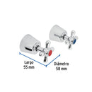 Juego de 2 Manerales Grandes Cruceta con Chapeton Foset Aqua