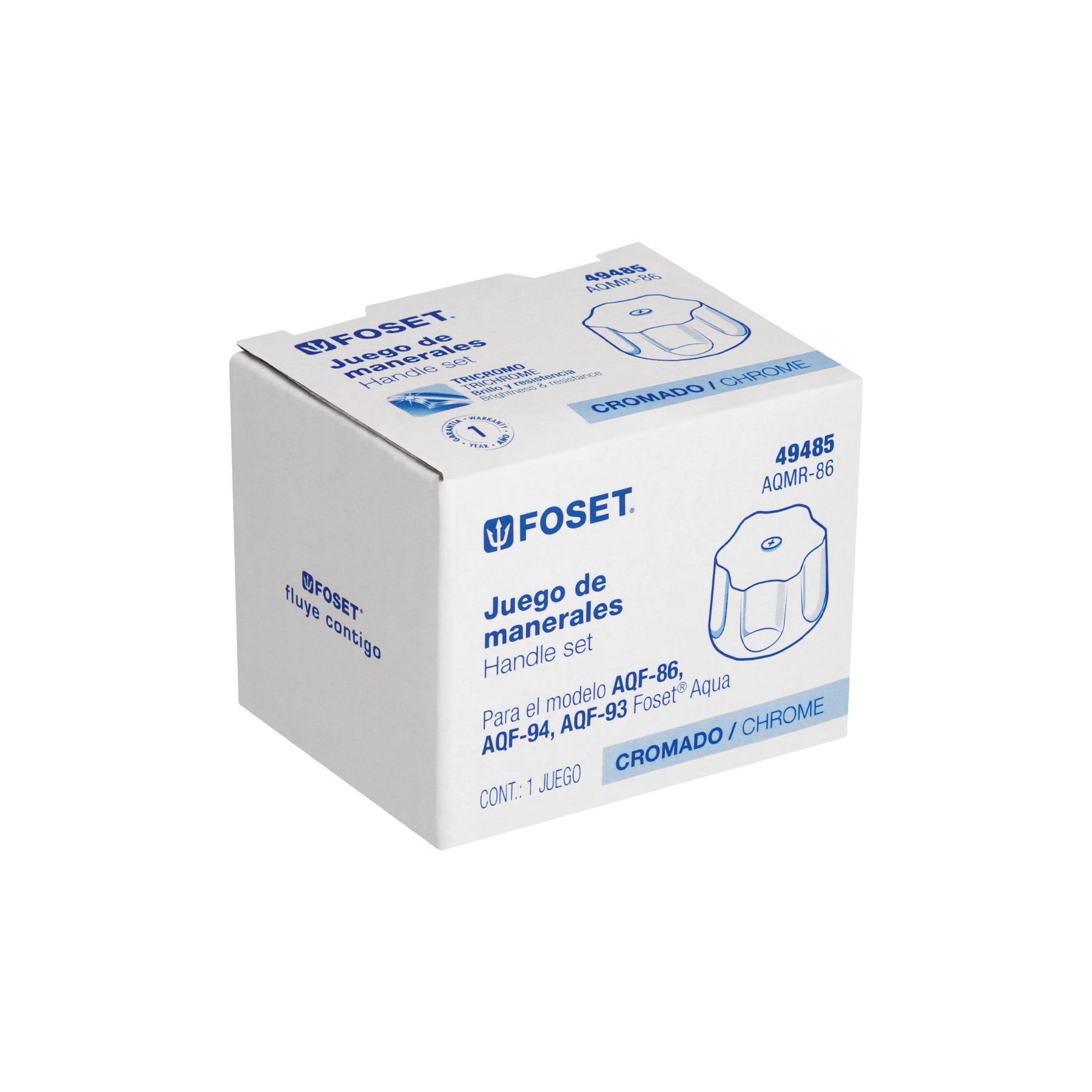 Juego de 2 Manerales Queen Grande Foset Cromo