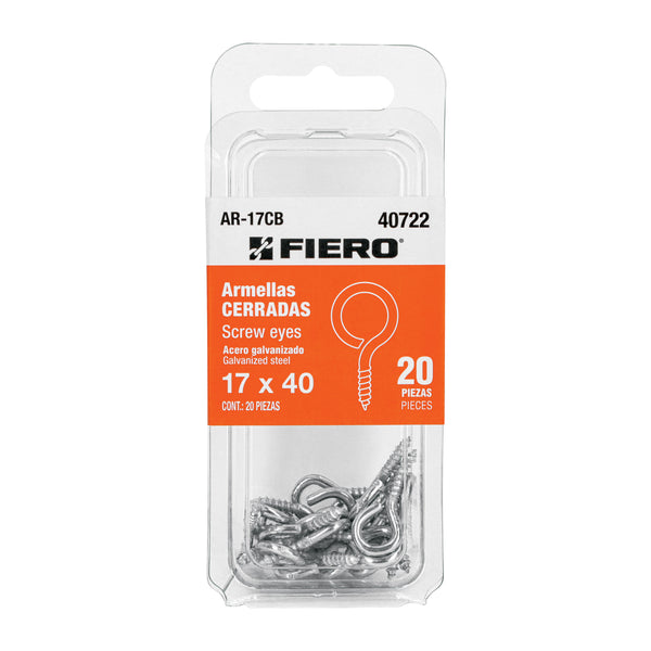 Blister con Armellas Cerradas 17 x 40 Fiero 20 Piezas