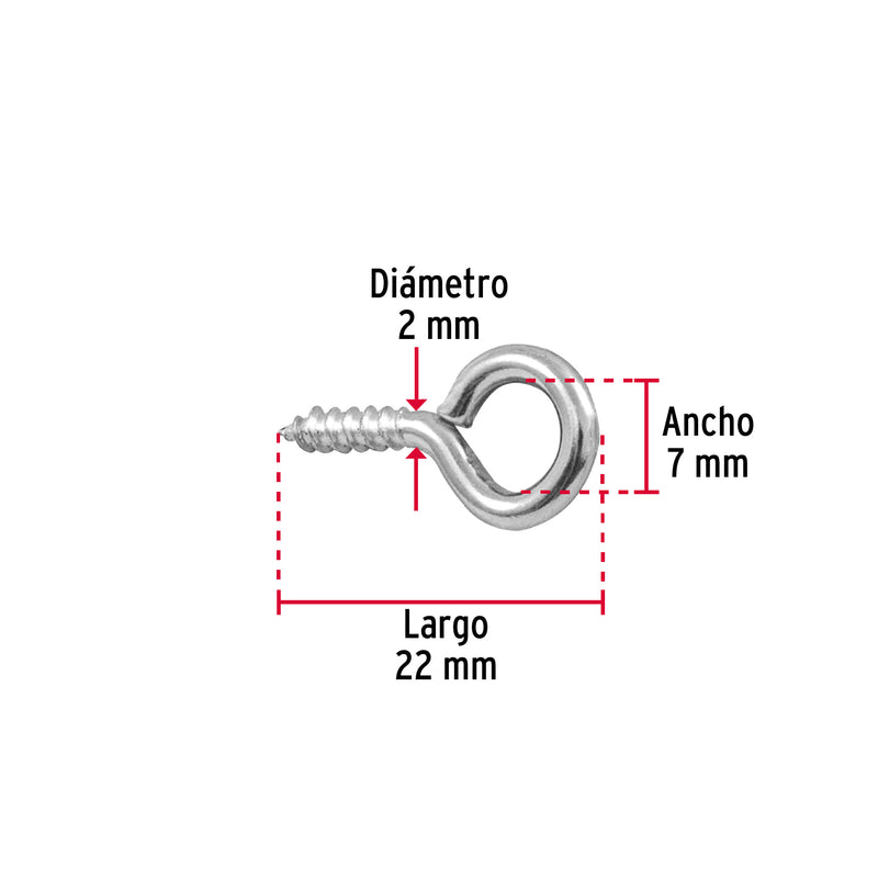 Blister con Armellas Cerradas 17 x 40 Fiero 20 Piezas