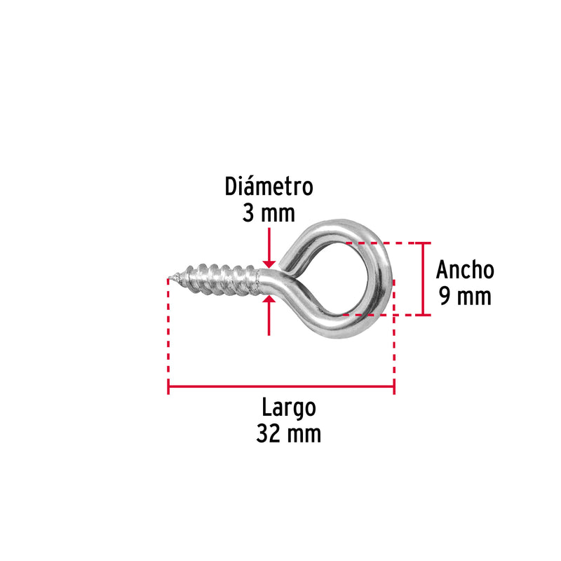 Blister con Armellas Cerradas 18 x 50 Fiero 10 Piezas