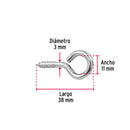 Blister con Armellas Cerradas 19 x 60 Fiero 8 Piezas