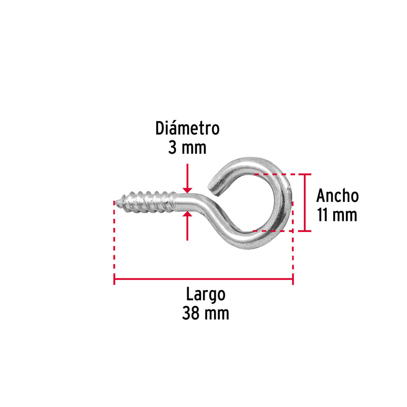 Blister con Armellas Cerradas 19 x 60 Fiero 8 Piezas