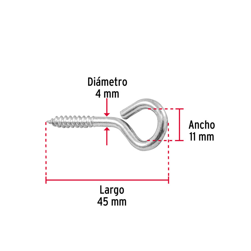 Blister con Armellas Cerradas 20 x 70 Fiero 6 Piezas