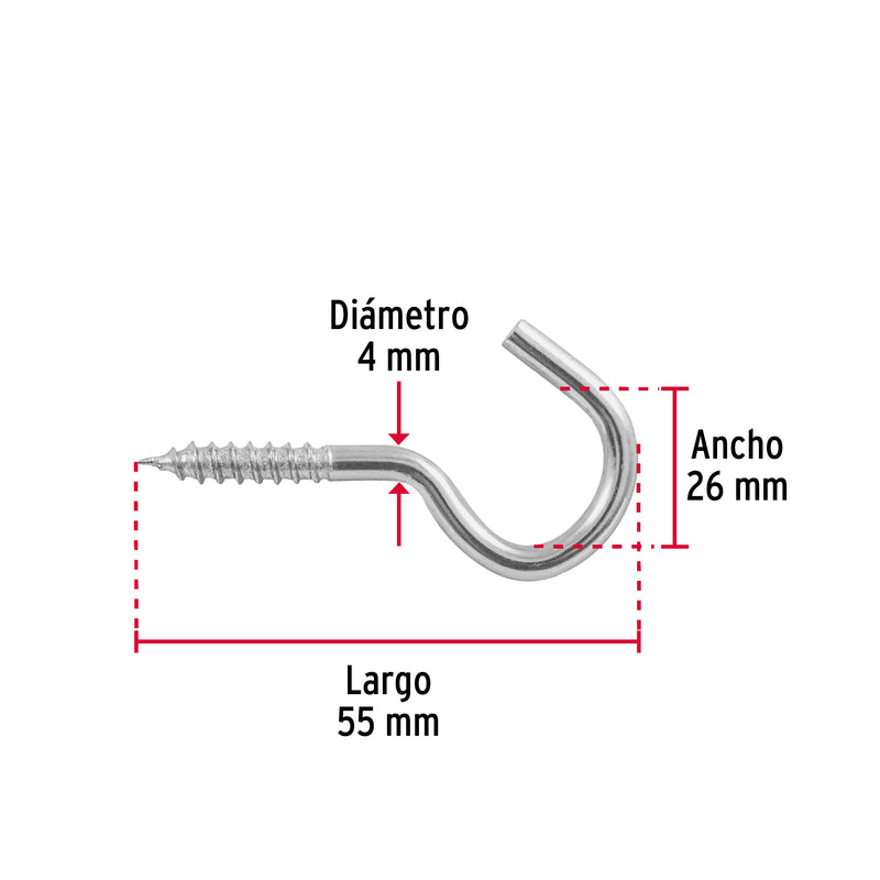 Blister con Armellas Abiertas 21 x 80 Fiero 4 Piezas