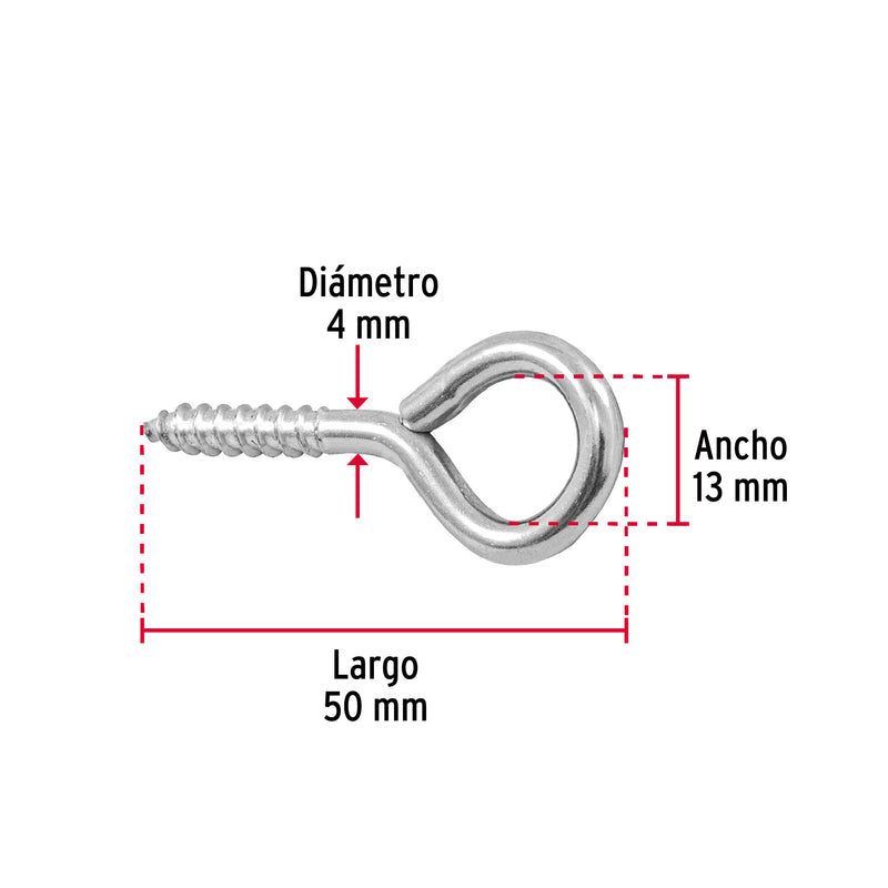 Blister con Armellas Cerradas 21 x 80 Fiero 4 Piezas