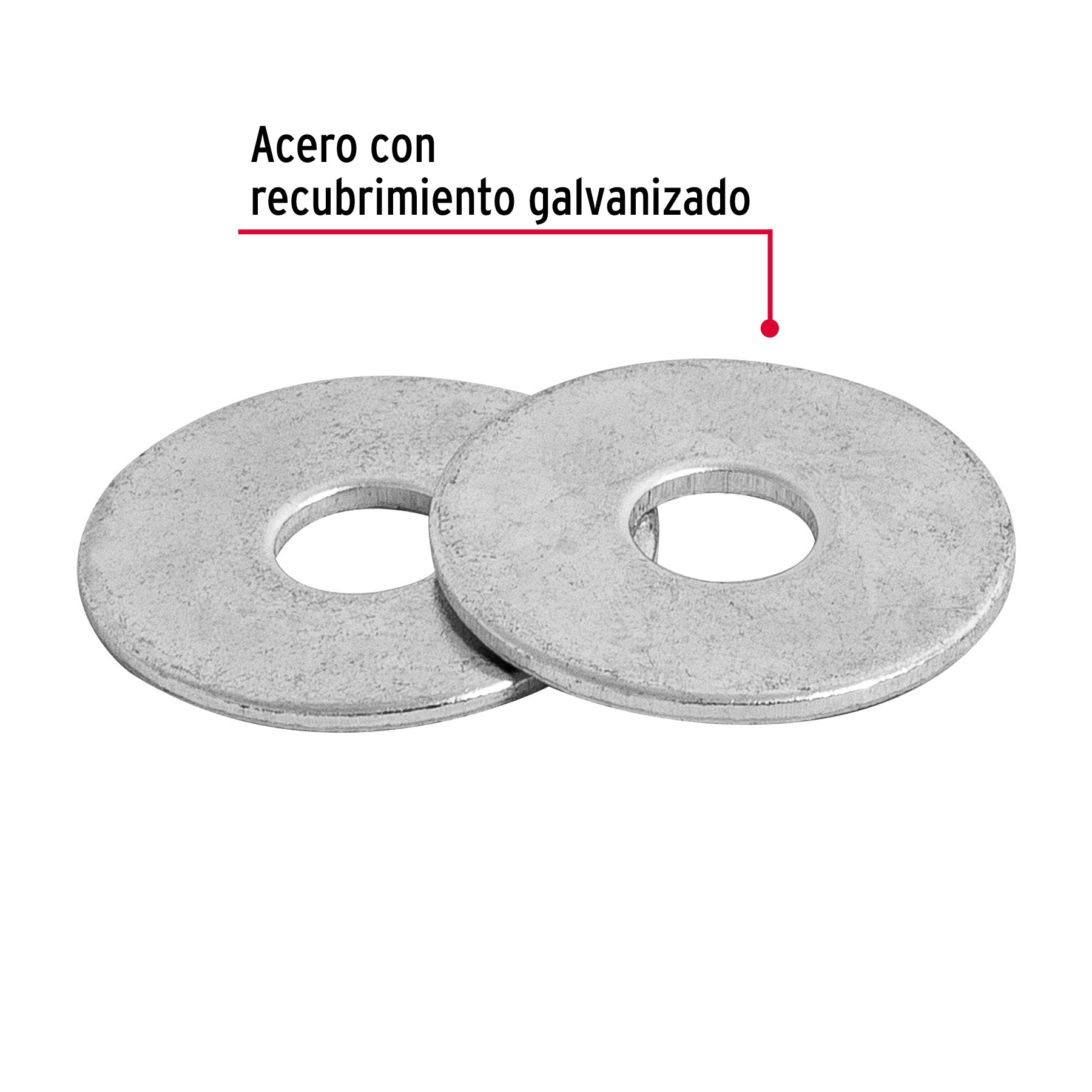 Rondana Plana 1/4" (6 mm) 100 Piezas Fiero