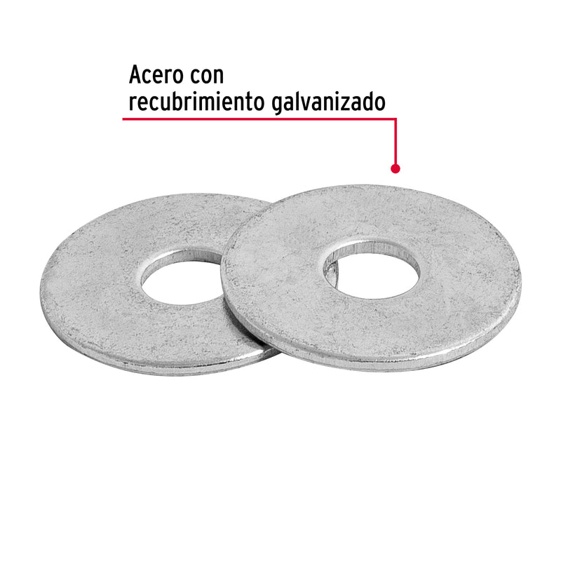 Rondana Plana 1/4" (6 mm) 100 Piezas Fiero