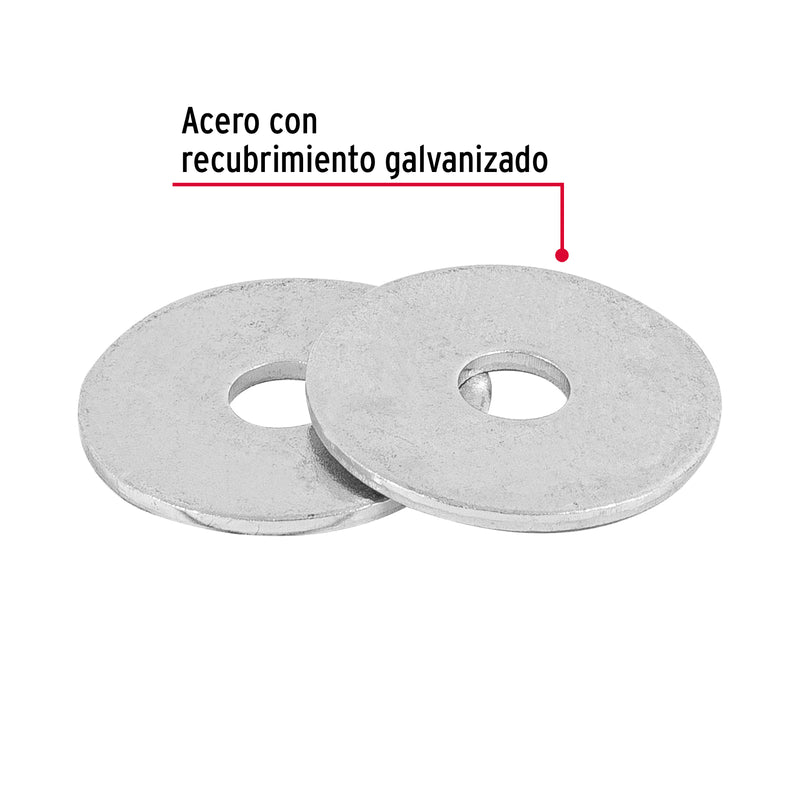 Rondana Plana 3/16" (5 mm) 100 Piezas Fiero