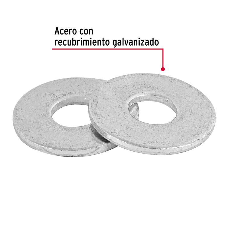 Blister Rondanas Planas 3/8" (9.5 mm) Fiero 14 Piezas