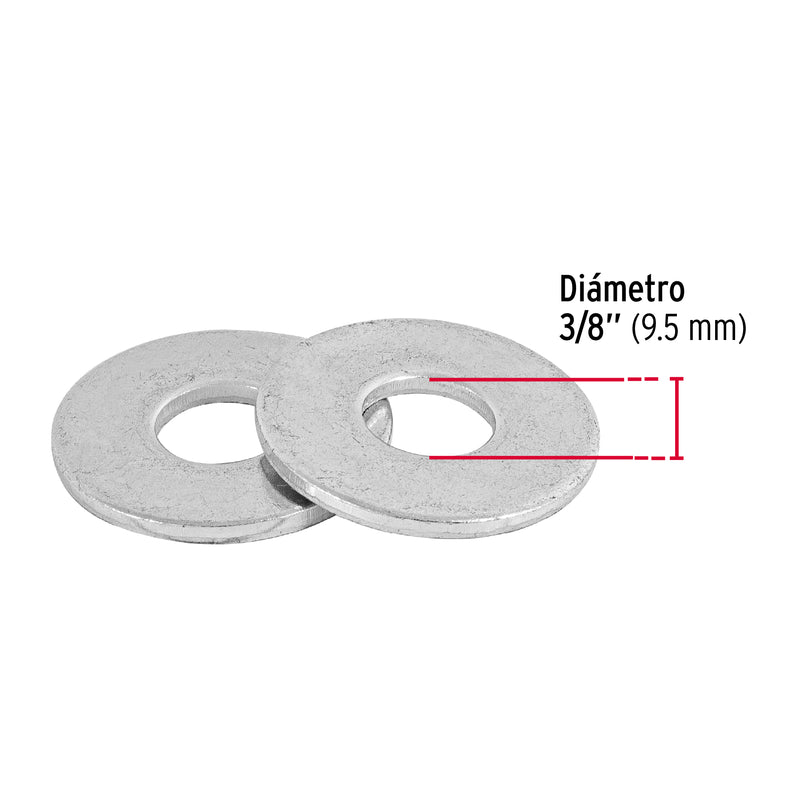 Blister Rondanas Planas 3/8" (9.5 mm) Fiero 14 Piezas